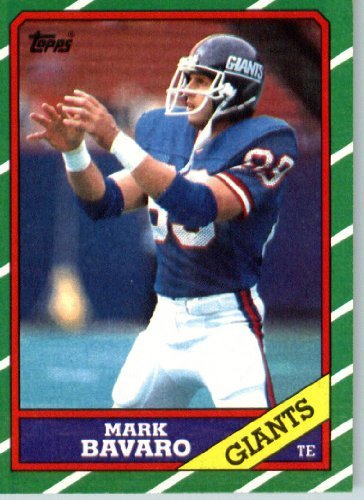 1986 Topps # 144 Mark Bavaro New York Giants Football Card- Near Mint to Mint Condition - In Protective Screwdown Display Case!