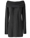 Spiegel Spiegel Signature Silk Cashmere Knit Collection:Off the Shoulder Tunic Sweater