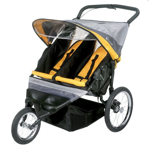 InStep Run Around 2 Double Jogging Stroller (Gold/Dk Gray/Lt Gray)
