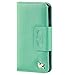 Galaxy S5 Case,by HiLDA,Wallet Case,PU Leather Case,Credit Card Holder,Flip Cover Skin,Galaxy SV I9600[Mint Green]