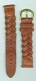 Genuine TIMEX Mens Brown Braid Leather Strap, wide end-piece 16mm, width 17mm, length 6 -1/2in