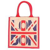 Union Jack Flag London Jute Bag