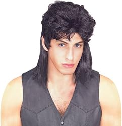 Mullet Black wig.