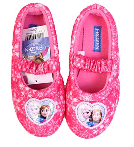Disney Frozen Elsa Anna Girl's Pink Warm Indoor Slipper Clog Mule (Toddler/Youth)