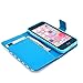iphone 5C Case, Sparkle Print in Night Flip Wallet Credit ID Card Slot Holder Phone Case With Stand --Retail Package W Screen Protector