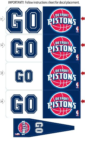 Detroit Pistons Animated 3-D Auto Spin-Flags