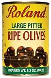 Roland Large Pitted Ripe Olives, 15-Ounce Can (Pack of 24)