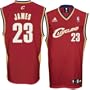 LeBron James Cleveland Cavaliers Burgundy Youth Replica Adidas NBA Jersey