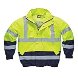 (ディッキーズ) Dickies メンズ 高視認性 夜光/蛍光/光反射 ツートーン 防水ハイビズパイロットジャケット 安全反射ジャケット 夜光・蛍光セーフティーコート 作業服上着 道路工事・建設・警備