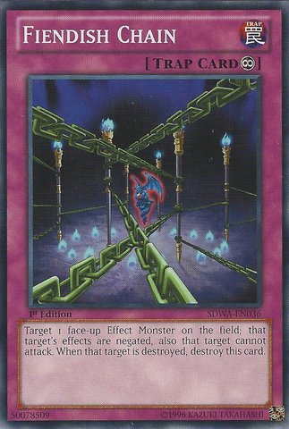 Yu-Gi-Oh! - Fiendish Chain (SDWA-EN036) - Structure Deck: Samurai Warlords - 1st Edition - Common On Sale