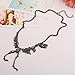 Towallmark(TM) Steampunk Goth Alloy Dinosaur Skeleton Dead Tyrannosaurus T-Rex Charm Necklace (Black)