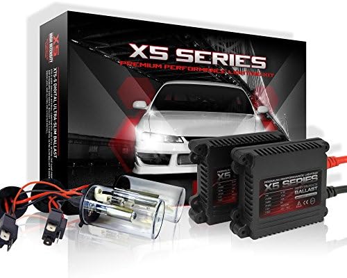 X5 Series Slim HID Xenon Conversion Kit (9007 HB5 Low Beam HID Bulbs 10000K Deep Blue)