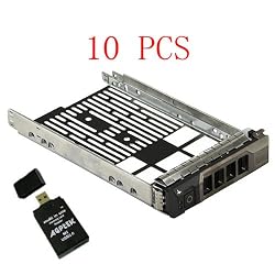 (10 pcs) 3.5" F238F 0G302D G302D 0F238F 0X968D X968D SAS/SATAu Hard Drive Tray/Caddy for DELL Poweredge R610 R710 T610 T710 PLUS AGPtek USB 2.0 All-in-one Card Reader
