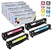 CS Replacement Toner Cartridge Compatible with HP 305A (CE410X, CE411A, CE412A, CE413A),Pro 400 Color M451DN, M451DN, M451DW, M451NW, M475DN, Color Pro 300 M375 MFP, M375NW 4 Color Set