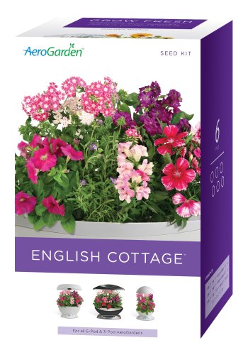 Childrens Toyshop  Outdoor Living : AeroGarden 6-Pod Seed Kit English Cottage Flowers