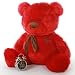 Randy Shags - 35" - Tubby Bellied, Super Soft Plush, Giant Teddy Bright Red, Stuffed Teddy Bear