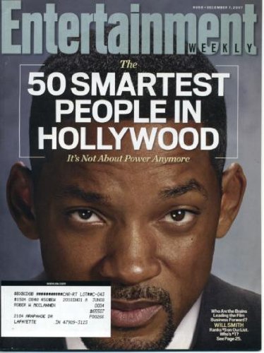 Entertainment Weekly December 7, 2007 Will Smith Cover, Stephen King, 30 Rock Christmas, 50 Smartest People in Hollywood