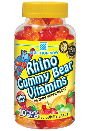 Rhino Gummy Bear Vitamins, 190-Count Bottles (Pack of 2)