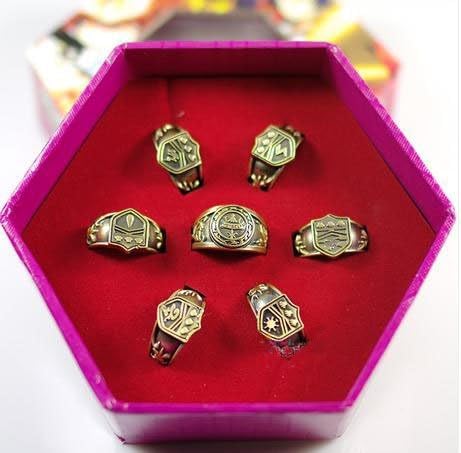 Anime Katekyo Reborn Bronze Seven Rings Set Cosplay Accessories Set Ver.1
