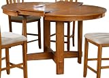 Aaron 36 Gathering Table in Oak Finish By Berkline Family Dining