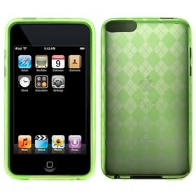 GTMax Durable Gel Skin Protector Case - Green Checker For Apple iPod Touch 8GB 32GB 64G 3rd 3G Generation NEWEST MODEL