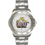 Louisiana State Fightin' Tigers (LSU) Suntime Mens Sports Watch w/ Steel Band