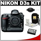 Nikon D3S 12.1 MP CMOS Digital SLR Camera with 3.0-Inch LCD and 24fps 720p HD Video Capability (Body Only) & Extra Nikon EN-EL4a Li-ion Battery + Nikon Lens Cleaning Kit