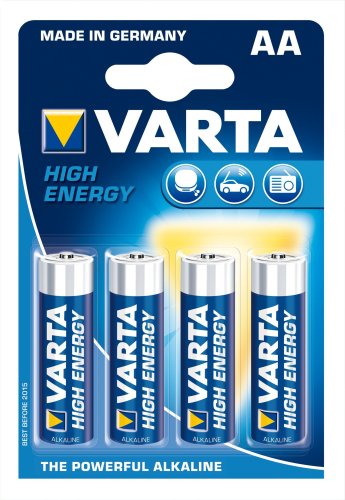 Varta High Energy Batteries AA Alkaline 1.5 Volt 4 Pack