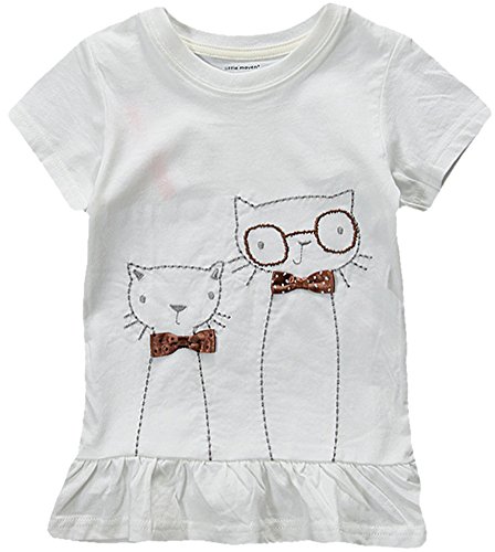 Fiream Little Girls Summer Lovely Cotton T Shirt(18months to 6years)