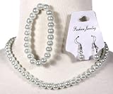 Hey Viv ! Single Strand Pearl Necklace Set - 50s Style Accessories