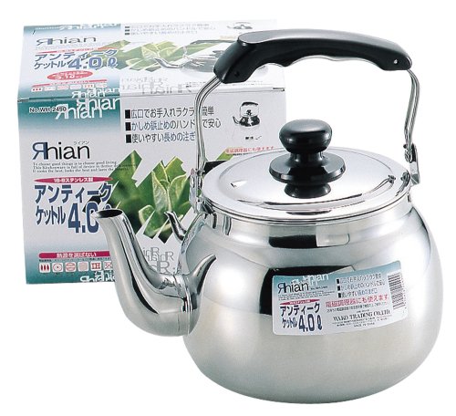 ライアン 18-8ステンレス アンティークケットル 4.0L H-2490