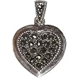 Womens Pendant with Chain Sterling Silver Cutstone Jewelry 1 Inch