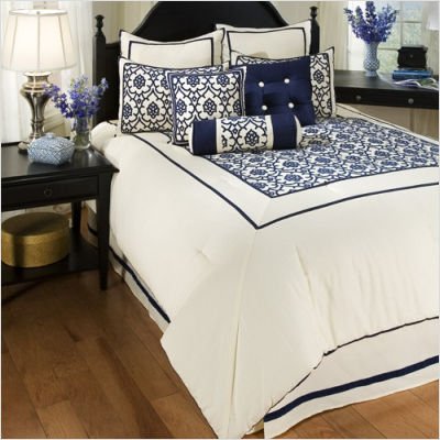 Trevi Blue King Comforter Set