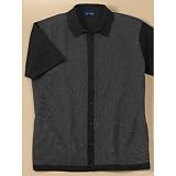 Paul Fredrick Cotton Birdseye Short Sleeve Button-Front