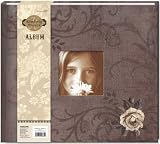 Kimberly Poloson by Fiskars 01-002092 Old-Fashioned Flowers 12-by-12-Inch Scrapbook Album, Brown Floral Design