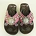 Montana West Ladies Flip Flops Large Rhinestones Floral Concho Pink