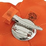 Sara Monica Flower Hair Clip and Pin Rose_Made in the USA (Orange)