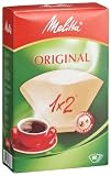 Melitta Original Filtertüten, Naturbraun 1x2, 6er Pack (6 x 80 Stück)