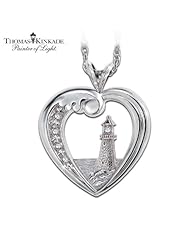 Thomas Kinkade Beacon Of Hope Lighthouse Pendant Necklace by The Bradford Exchange