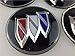 SunShine 4Pcs 65mm Car Wheel Center Hubcaps Epoxy Decal Badge Emblem Hub Cap Auto Wheel Cover Aluminum Sticker Logo For Buick Enclave Lucerne Encore Excelle Regal Wheel Center Caps