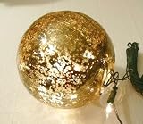 Produkt-Bild: DEKOKUGEL LEUCHTKUGEL "LIGHTBALL" BRUCH - GLAS INCL. LICHTERKETTE FROSTFEST AMBER &Oslash; 12 cm