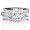 Sterling Silver Princess Cubic Zirconia CZ Stackable Ring - Women's Valentine Engagement Ring Set Size 5