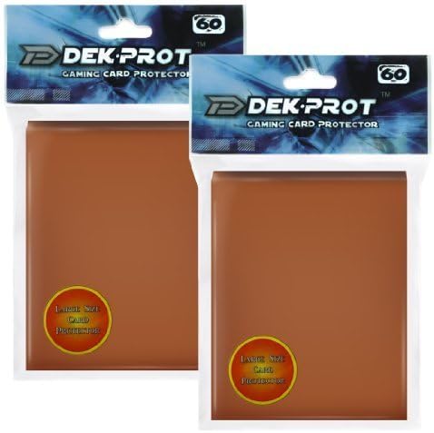 DEK PROT Magic+Pokemon Size Gaming Card Protectors-120 Sleeves- Mocha Brown