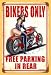 11x17 Biker Parking Free Parking in Rear Pinup Girl Motorcycle Vintage Metal Sign