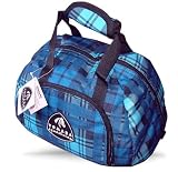 Plaid English Helmet Bag case in Ripstop -Blue 