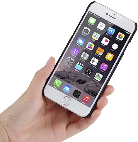 Iphone 6 6s Case, Carved Damask Vintage Pattern Matte Hard Case Cover for Iphone 6 4.7 Inch (Not for Iphone 6 Plus) - Black