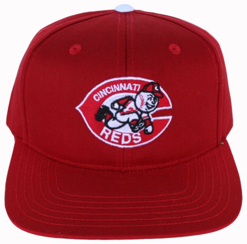 Cincinnati Reds Red Basic Mascot Plastic Snapback Flatbill Adjustable Hat