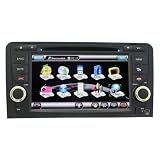 Koolertron For Audi A3 (2003 2004 2005 2006 2007 2008 2009 2010) / In Dash GPS Navigation System DVD Player Multimedia System with 7" Digital Touchscreen / PIP RDS Bluetooth (Free Map,Factory Fit)