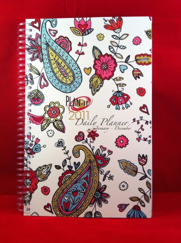 2011 Daily Fashion Day Plan-it Planner Organizer Agenda (January 2011 Through December 2011)- Hearts