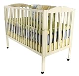 Dream On Me Full Size 2 in 1 Folding Stationary Side Crib, White Dream On Me Full Size 2 in 1 Folding Stationary Side Crib, White